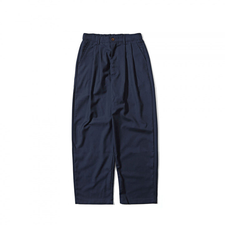 Damen Hochtaillierte Bundfalten-Hose mit legerer Weite und konischem Bein Drune