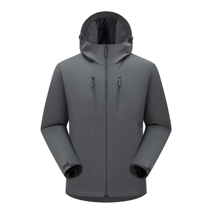 Herren Technische Softshell-Jacke mit ergonomischer Kapuze und vertikalen Brusttaschen Drune