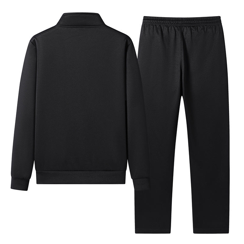 Herren sportliches Trainingsset mit Stehkragen-Blouson, durchgehendem Reißverschluss und elastischer Jogginghose Drune