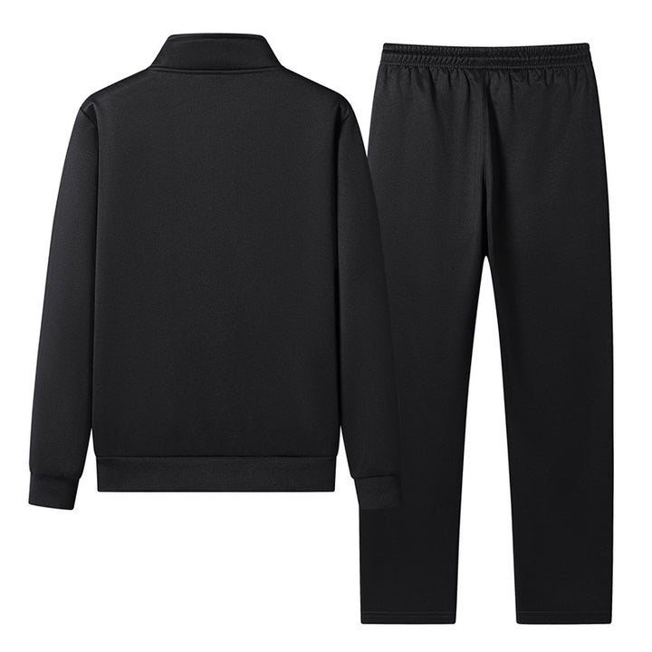 Herren sportliches Trainingsset mit Stehkragen-Blouson, durchgehendem Reißverschluss und elastischer Jogginghose Drune