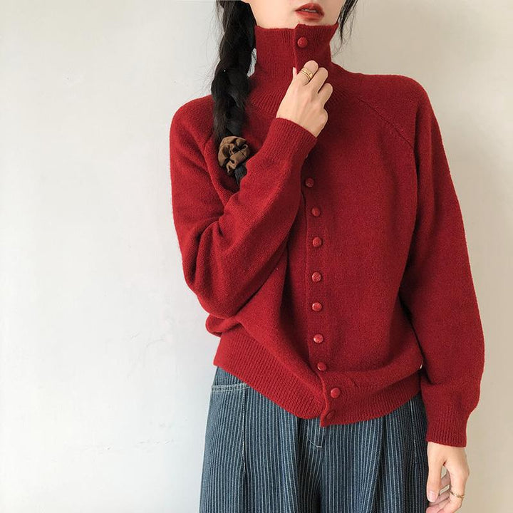 Damen Knopf-Cardigan mit modernem Schnitt und feiner Textur Drune