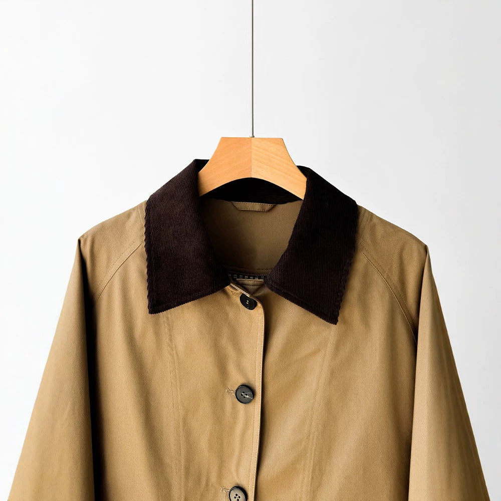 Damen Trendige Übergangsjacke mit hohem Kragen Drune