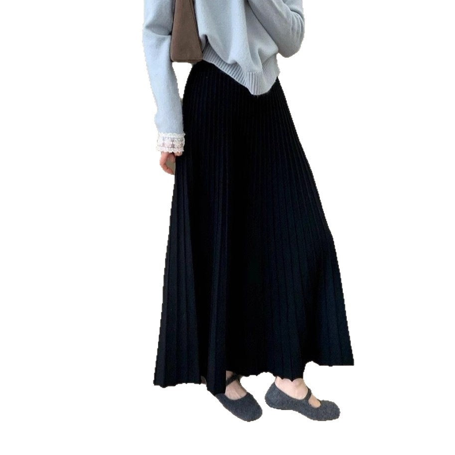 Damen Fließender Midirock mit elegantem Plissee Drune