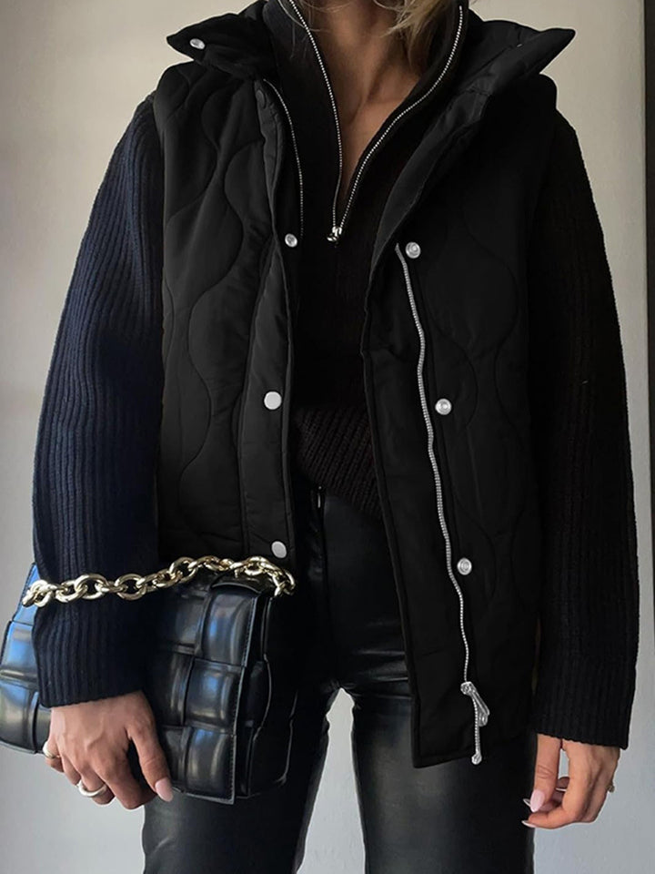 Damen Steppweste mit hohem Kragen und praktischen Taschen Drune