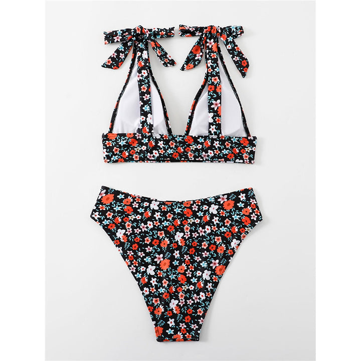 Damen Triangel-Bikini mit verstellbaren Schulterdetails und floralem Muster Drune