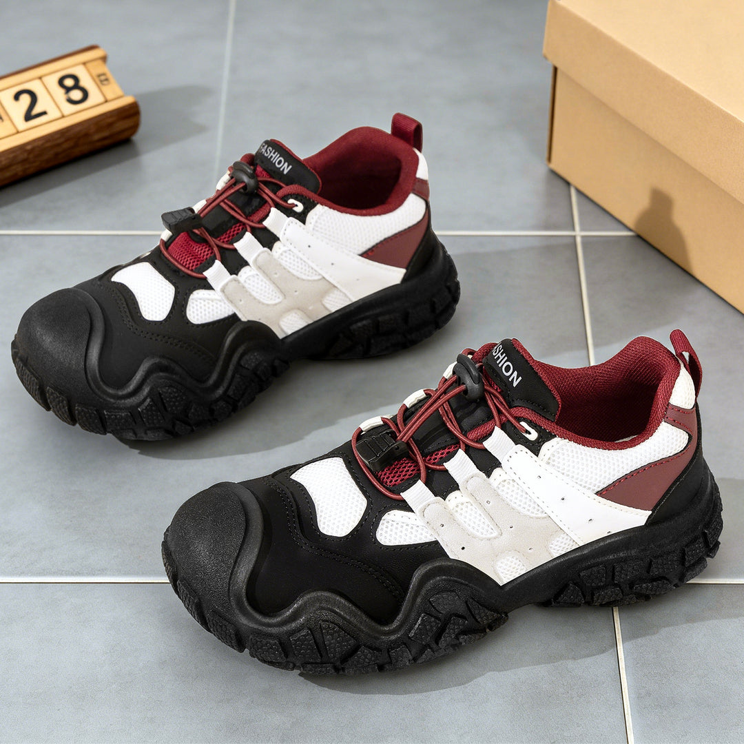 Unisex nan robuster Outdoor-Chunky-Sneaker mit verstärkter Zehenkappe, Schnellzug-Schnürung und griffiger Profilsohle Drune