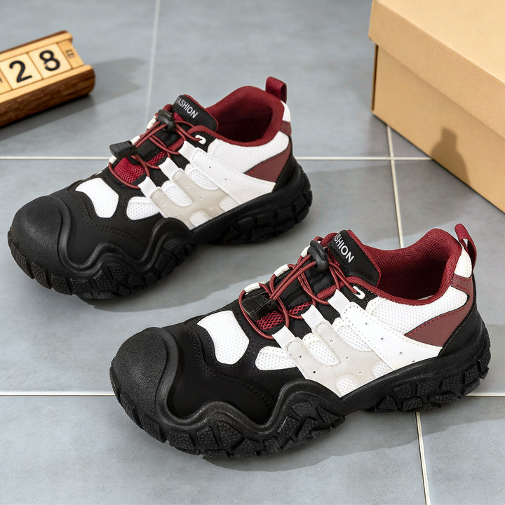 Unisex nan robuster Outdoor-Chunky-Sneaker mit verstärkter Zehenkappe, Schnellzug-Schnürung und griffiger Profilsohle Drune