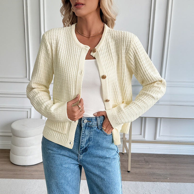 Damen Strickjacke mit Knopfdetails Drune