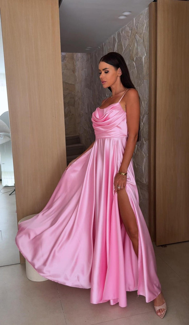 Damen Maxikleid mit geflochtenem Oberteil und offenem Rücken Drune