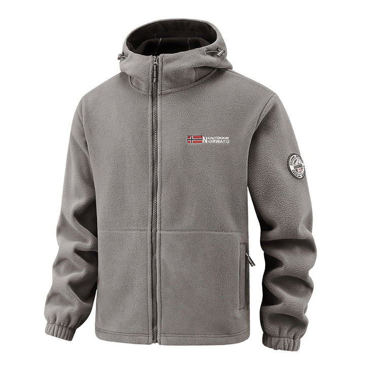 Herren Thermo-Fleece-Set mit Kapuzenjacke, Sherpa-gefüttert und elastischer Jogginghose Drune