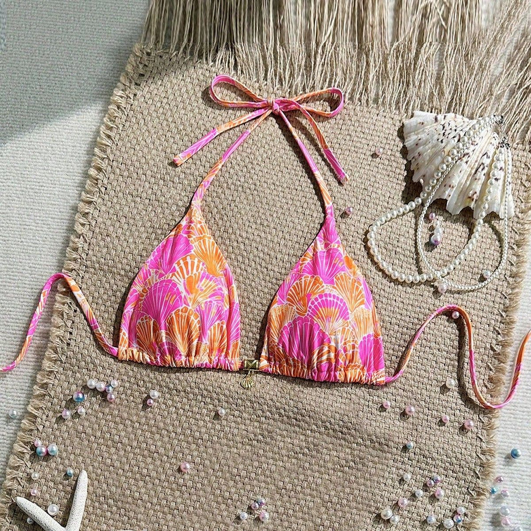 Damen Triangel-Bikinioberteil mit Rüschen Drune