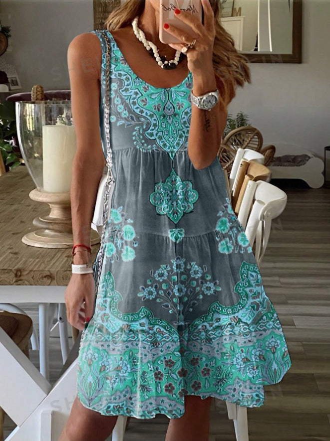 Damen Freizeitkleid mit verspieltem Muster Drune