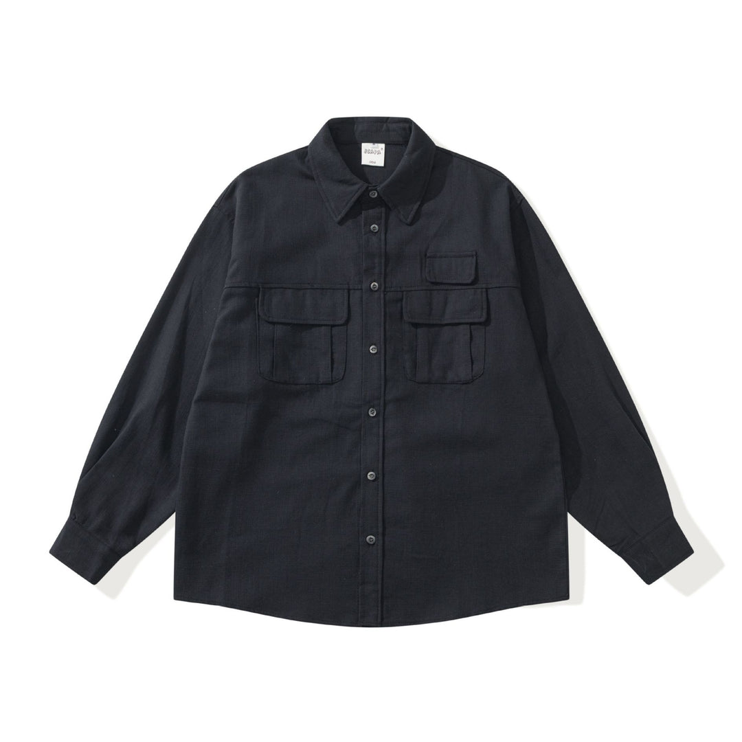 Herren Utility-Overshirt mit großen Pattentaschen und Boxy-Schnitt Drune