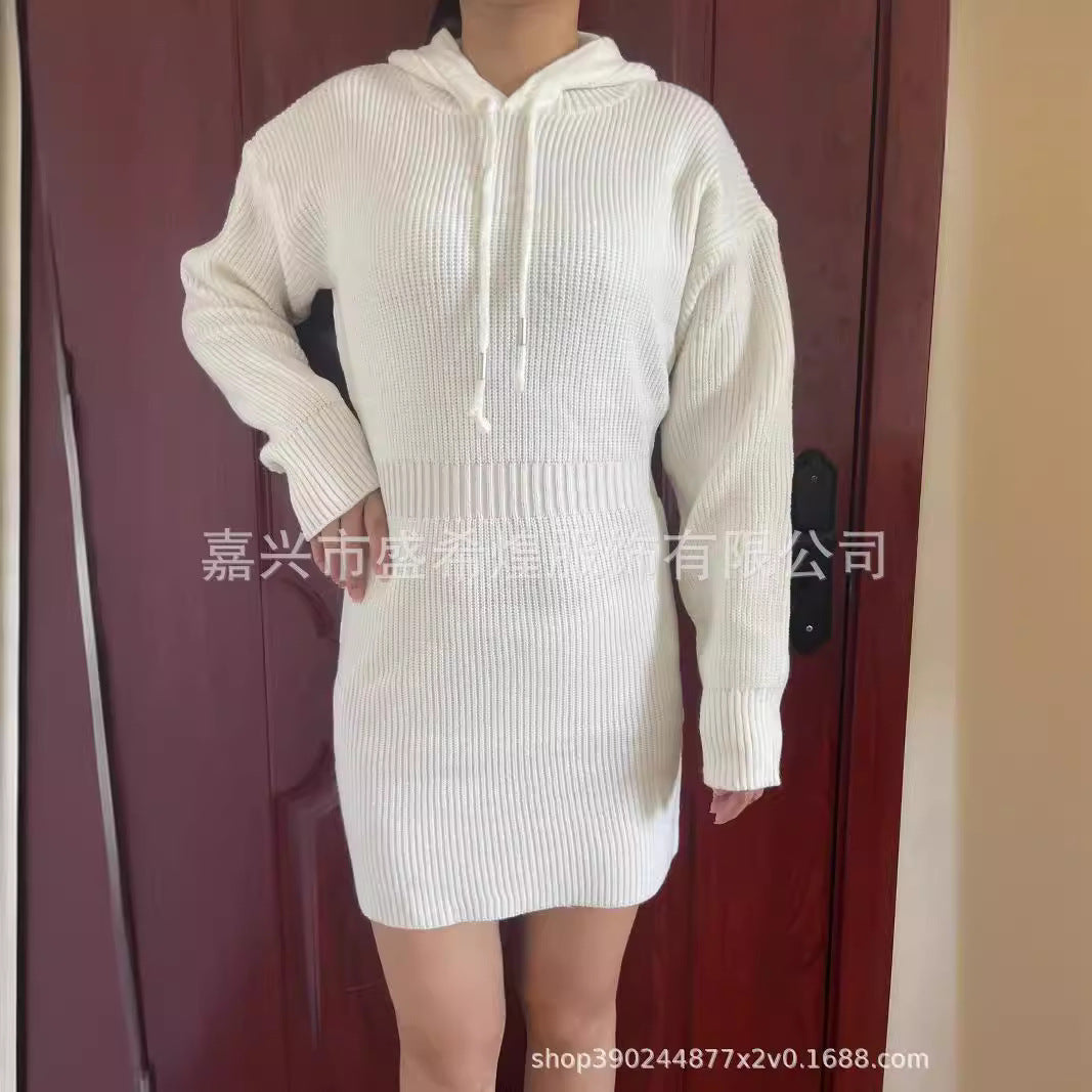 Damen Hoodie-Kleid mit lässigem Schnitt und praktischen Taschen Drune