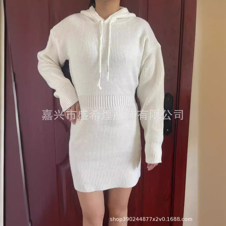 Damen Hoodie-Kleid mit lässigem Schnitt und praktischen Taschen Drune