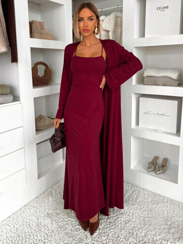 Damen Langes Maxikleid mit umschmeichelndem Schnitt Drune