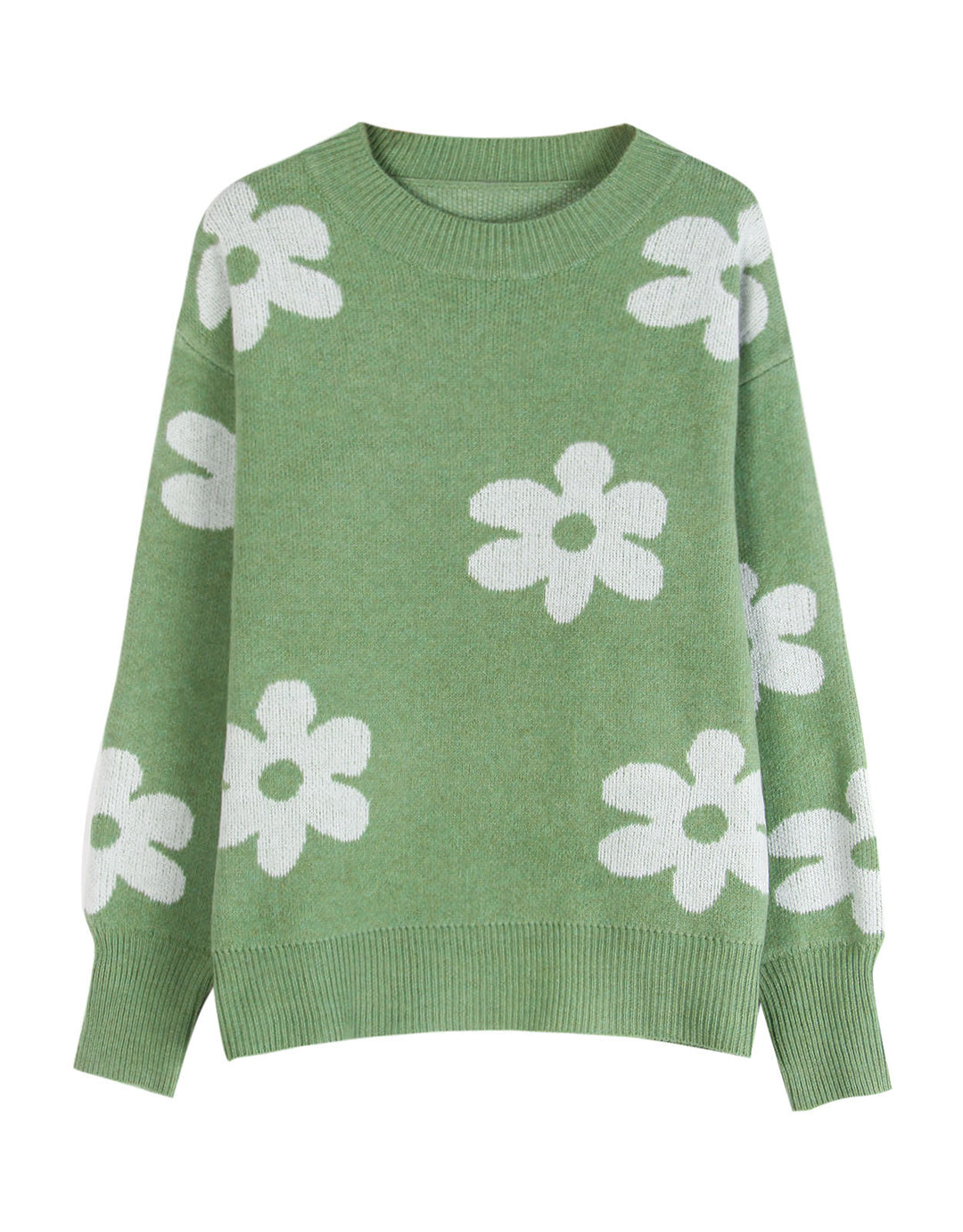 Damen Pulli mit floralem Design und lässigem Schnitt Drune