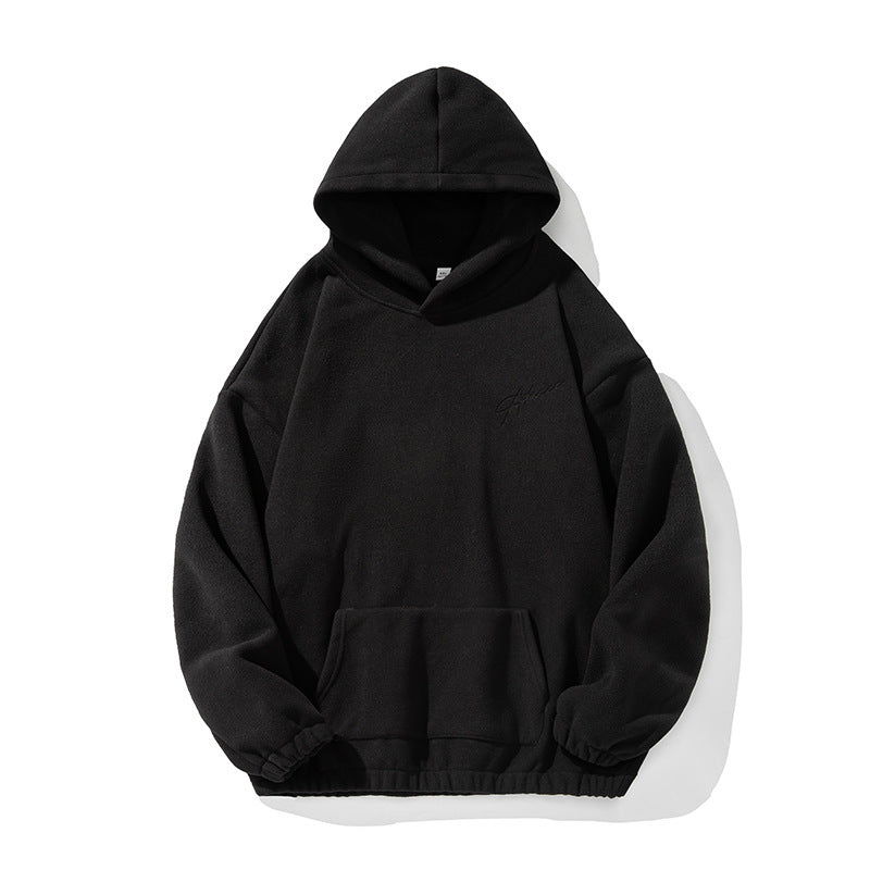 Unisex Schwerer Fleece-Kapuzenpullover im Relaxed-Boxy-Schnitt mit Kängurutasche Drune