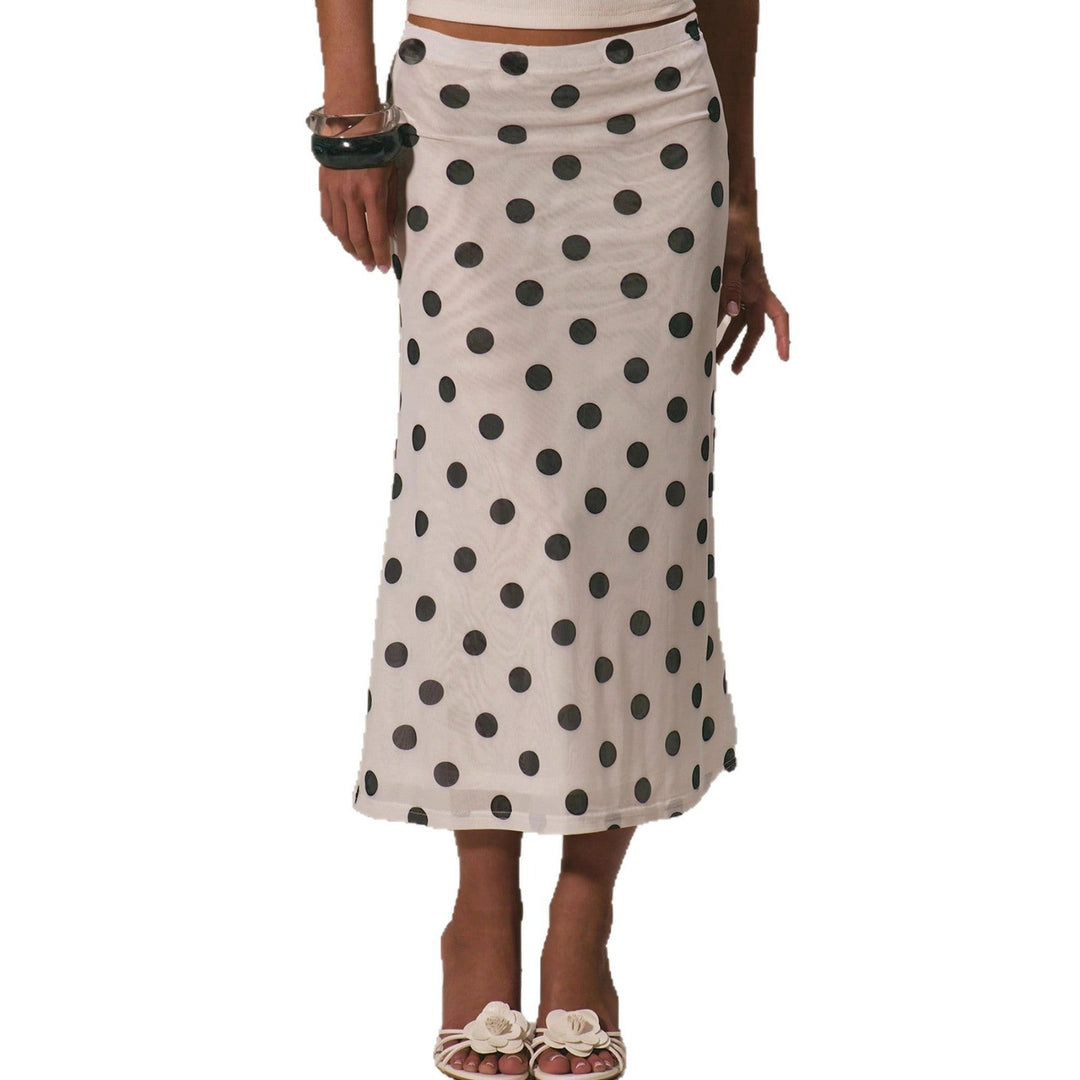 Damen Eleganter Maxirock mit Punkten Drune