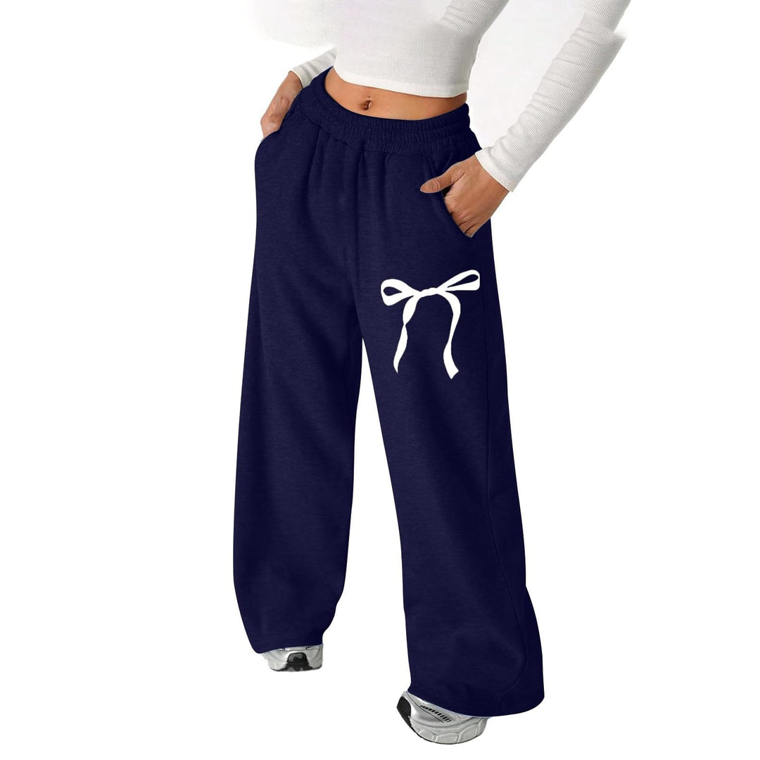 Damen Freizeithose mit stilvollem Schleifenmotiv und bequemer Passform Drune