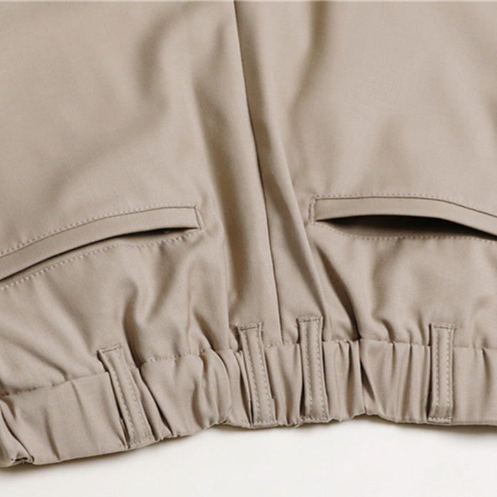 Damen Palazzo-Hose mit hoher Taille, Bügelfalten und elastischem Bund Drune