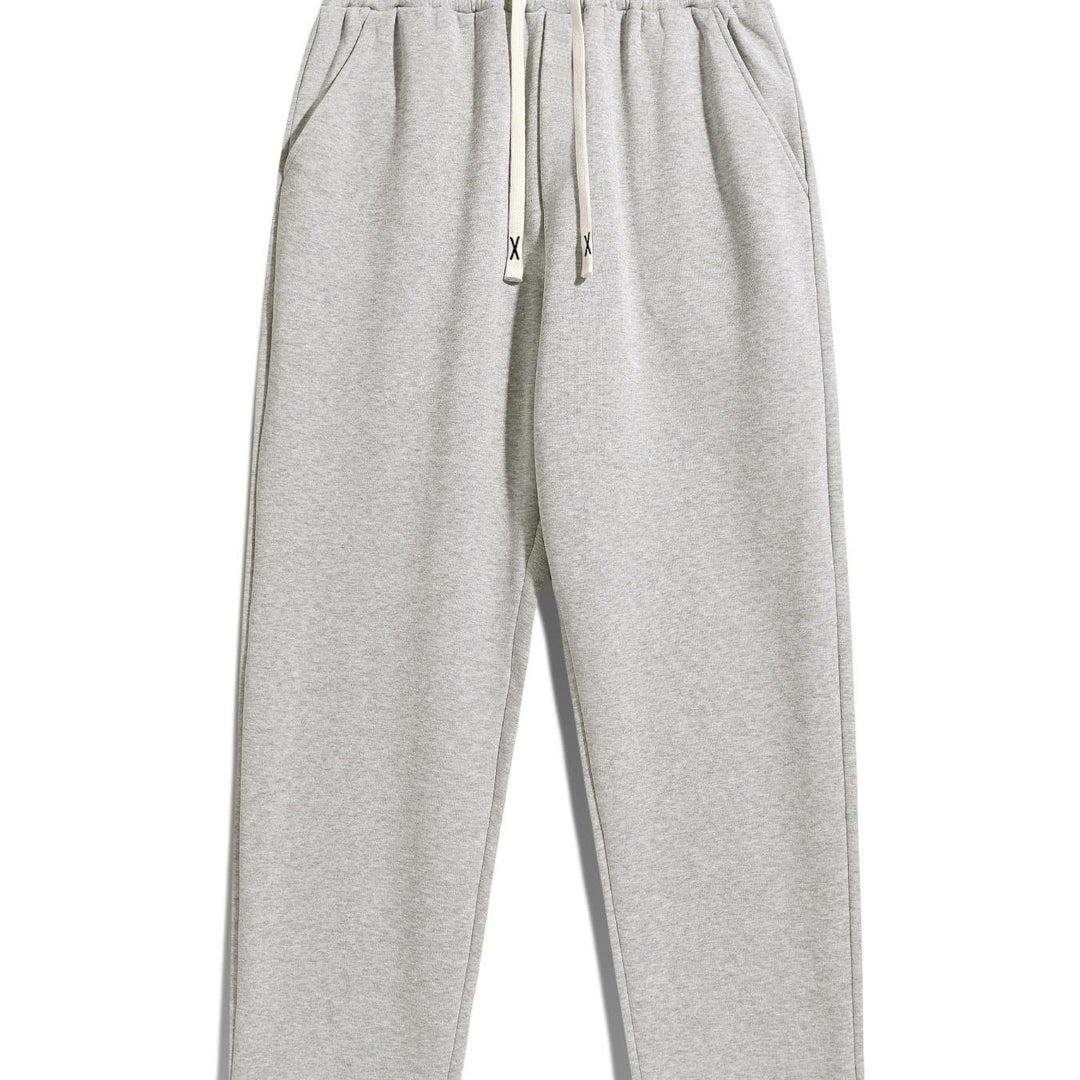 Herren Konisch zulaufende Fleece-Jogginghose mit elastischem Bund, Kordelzug & vorgeformten Knien Drune