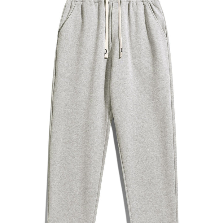 Herren Konisch zulaufende Fleece-Jogginghose mit elastischem Bund, Kordelzug & vorgeformten Knien Drune