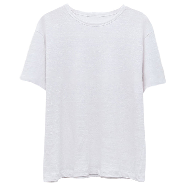 Damen lässiges Oversize T-Shirt aus atmungsaktiver Baumwollmischung mit strukturierter Oberfläche Drune