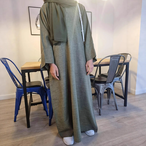 Damen Kaftan-Kleid mit weitem Schnitt und eleganter Verarbeitung Drune