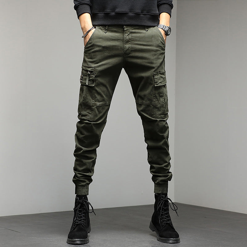 Herren Cargo-Joggerhose im Utility-Stil mit Bündchen und Mehrfachtaschen Drune