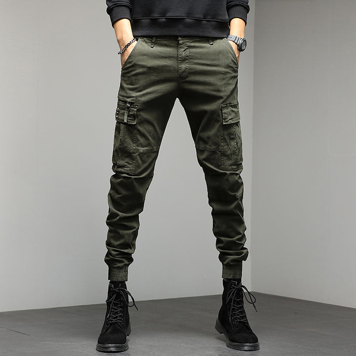 Herren Cargo-Joggerhose im Utility-Stil mit Bündchen und Mehrfachtaschen Drune
