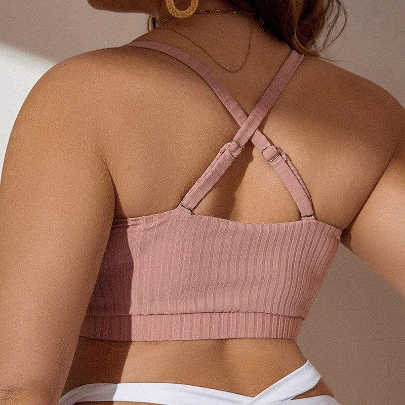 Damen Bikini-Oberteil mit innovativem Rüschendesign und schickem Wickelverschluss Drune