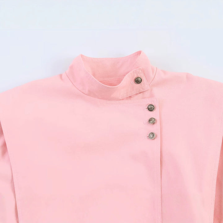Damen Kurzjacke mit asymmetrischem Verschluss und Stehkragen Drune