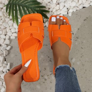 Damen Bequeme Slide-Sandalen mit trendigem Querriemen Drune