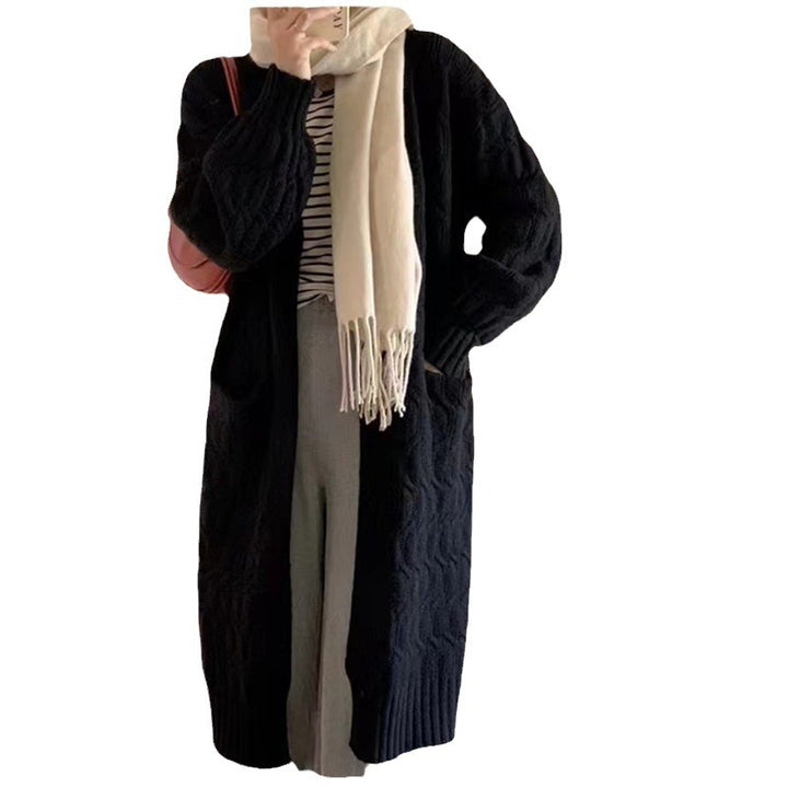 Damen Strickcardigan mit Zopfmuster und praktischen Taschen Drune