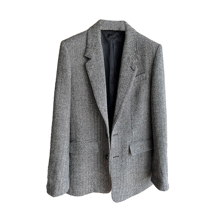 Damen Elegante Tweed-Blazerjacke Drune