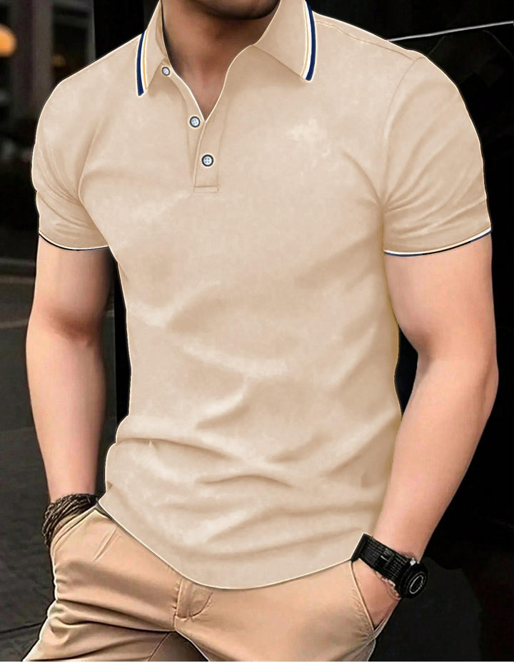 Herren Poloshirt mit modernem Kragen und sportlichem Schnitt Drune