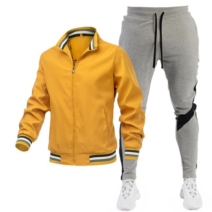 Herren Sportliches Trackjacke und Jogginghose Set Drune