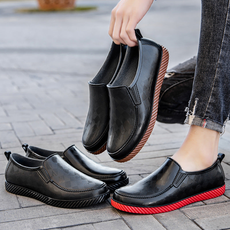 Herren Elegante wasserdichte Slipper mit strukturierter Oberfläche und profilierter Lightweight-Sohle Drune