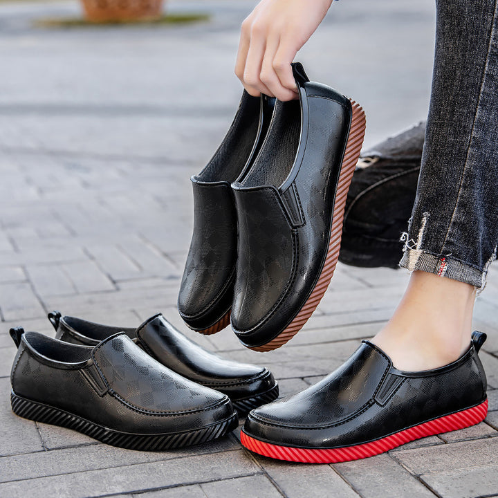 Herren Elegante wasserdichte Slipper mit strukturierter Oberfläche und profilierter Lightweight-Sohle Drune