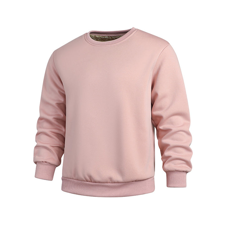 Herren bequemer und warmer Rundhalspullover aus Fleece Drune