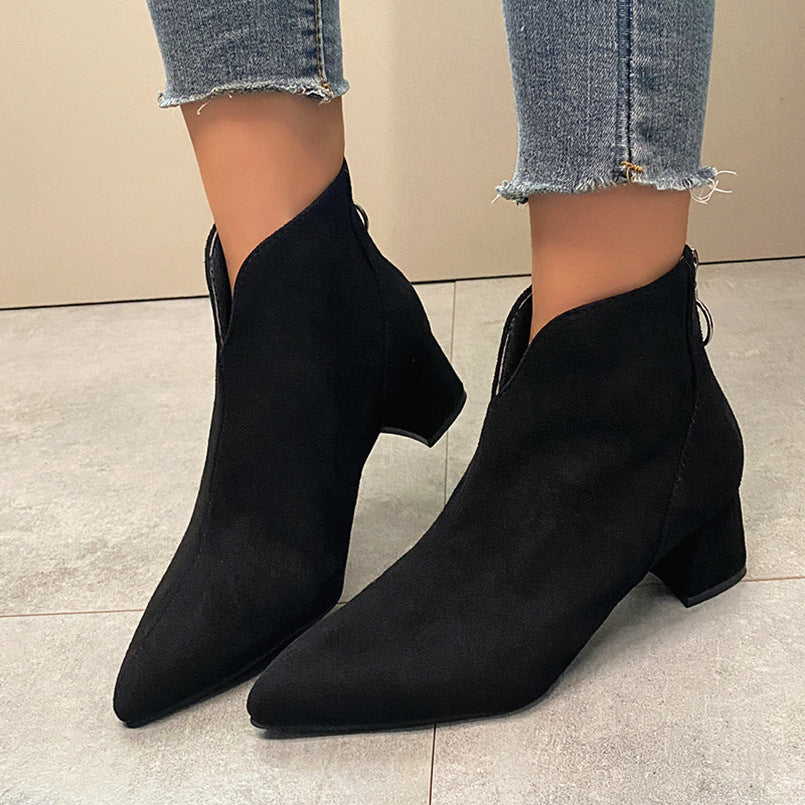 Damen Elegante und bequeme Stiefeletten Drune