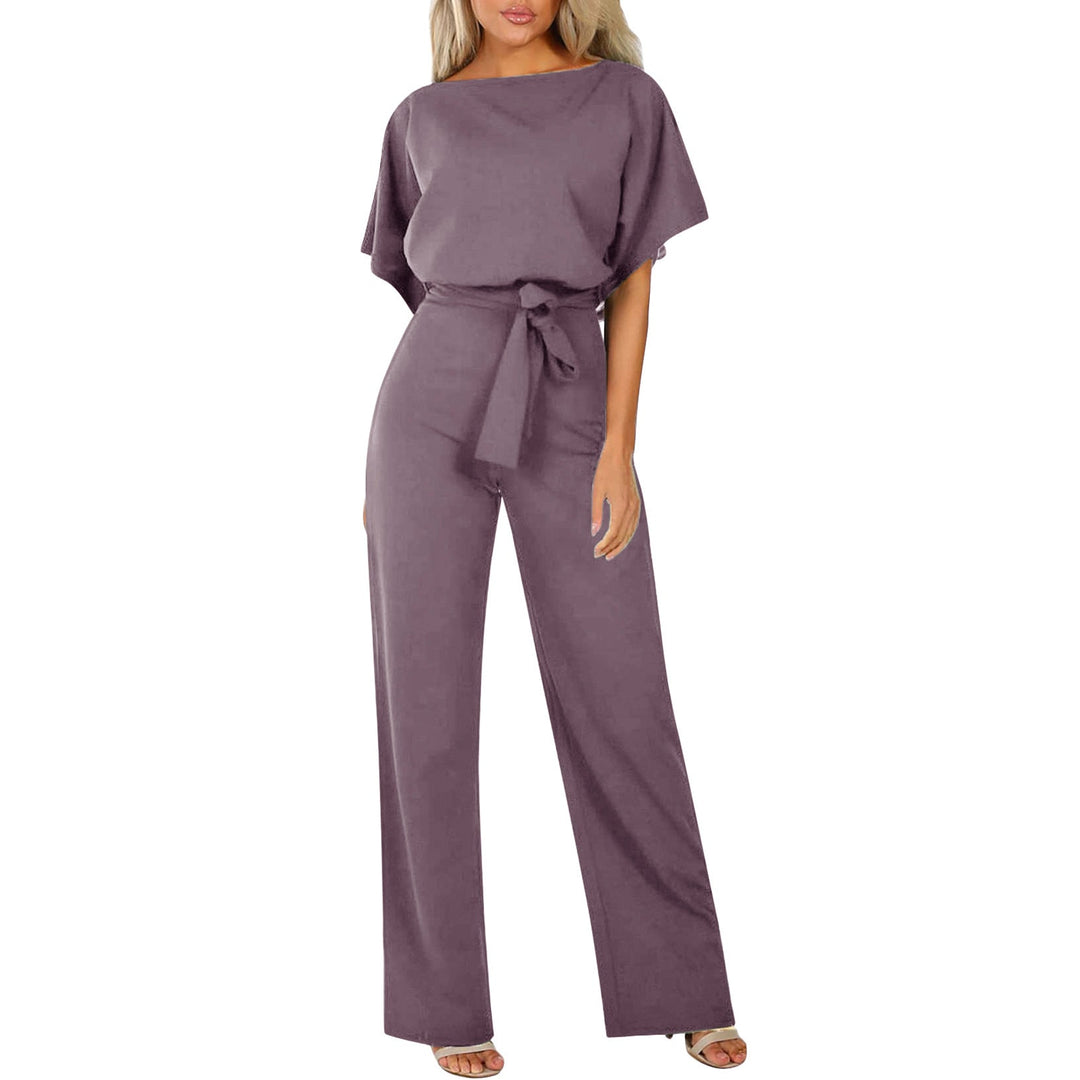 Damen elegantes Set bestehend aus fließender Bluse und weit geschnittenen Hosen Drune