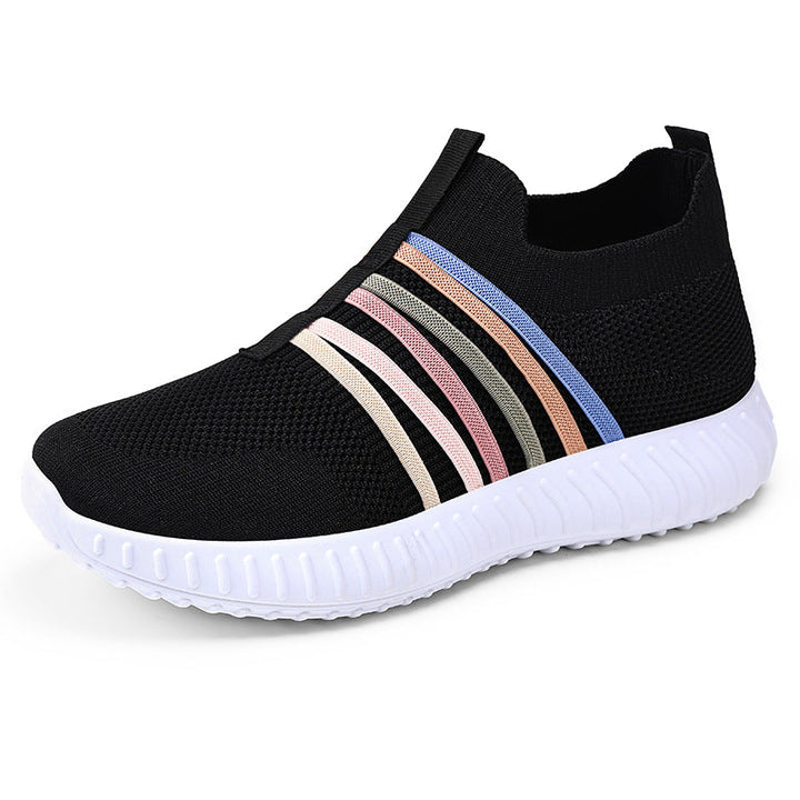 Damen Leichte und atmungsaktive Slip-On Sneakers mit elastischem Einsatz Drune