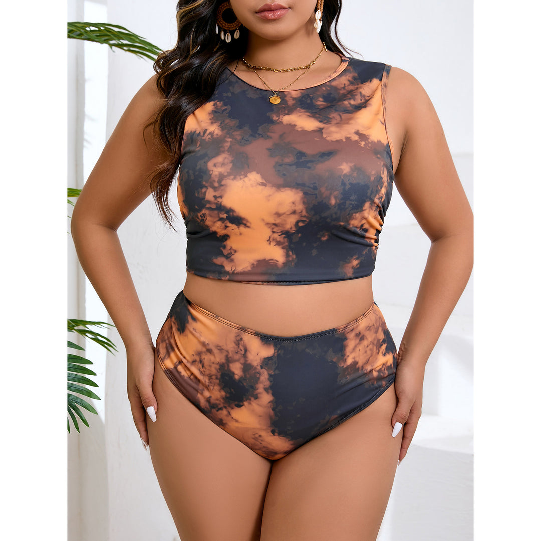 Damen Set aus Crop-Top und transparenter Maxiröcke Drune