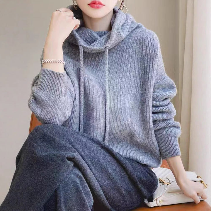 Damen Cozy Hoher Hals Pullover Sweater Drune