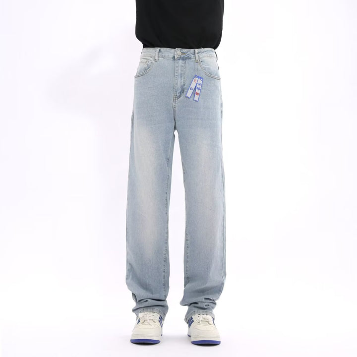 Herren Lässige Hochtaillierte Jeans Drune
