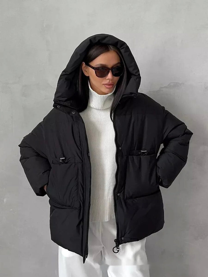 Damen Sportliche Winterjacke mit hohem Kragen und praktischen Taschen Drune