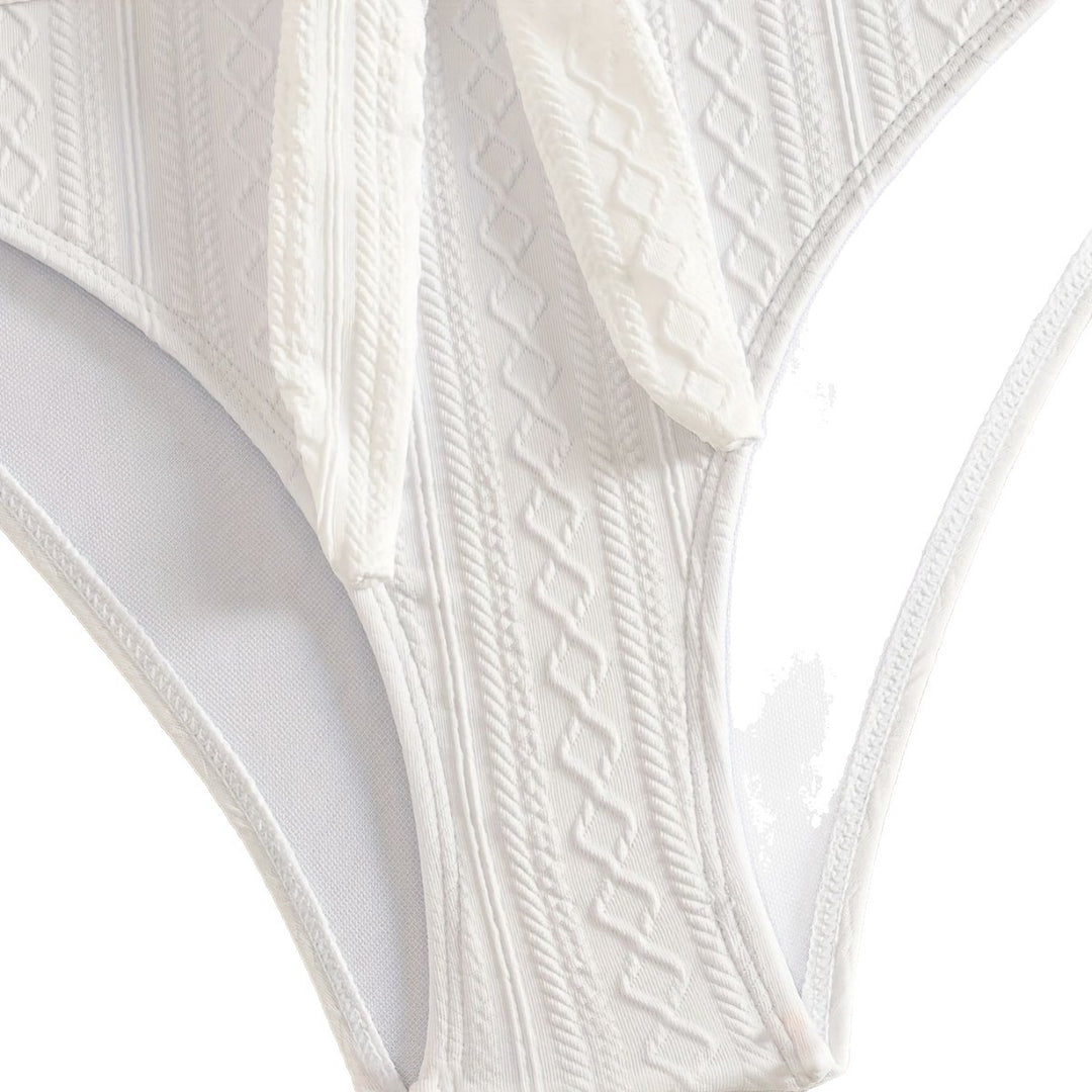 Damen Zweiteiler Bikinis mit Hochgeschnittenem Bund Drune