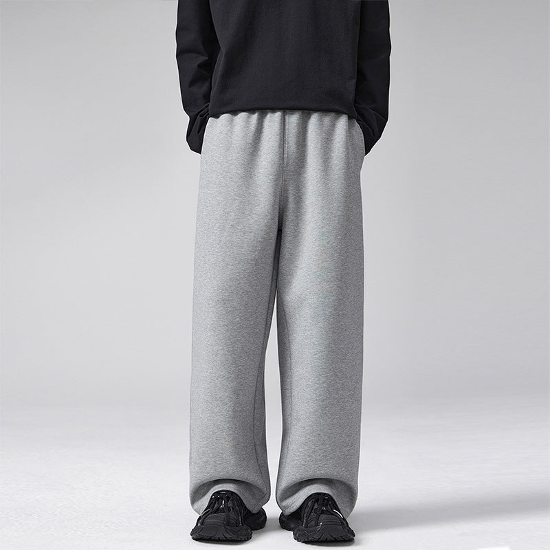 Herren Oversized Sweatpalazzo mit Tunnelzugbund, doppellagigem Saum und Relaxed-Fit Drune